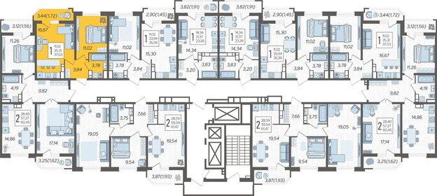 37 м², 1-комнатная квартира 7 069 027 ₽ - изображение 2