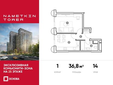 39,5 м², 1-комнатная квартира 14 700 000 ₽ - изображение 69