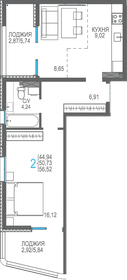 51,5 м², 2-комнатная квартира 10 565 700 ₽ - изображение 18
