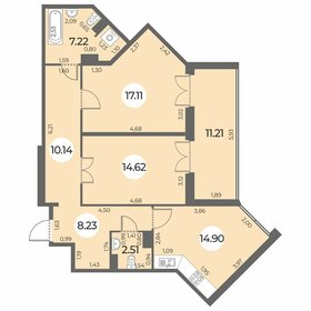 Квартира 80,3 м², 2-комнатная - изображение 1