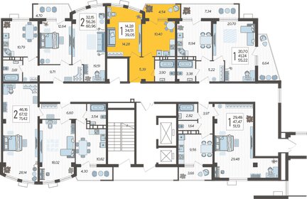 40,3 м², 1-комнатная квартира 6 684 820 ₽ - изображение 27