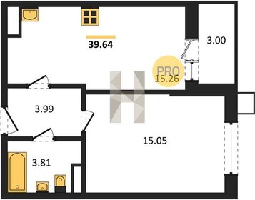 Квартира 39,6 м², 1-комнатная - изображение 1