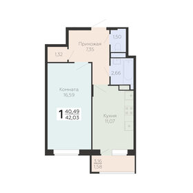 41,1 м², 1-комнатная квартира 3 800 000 ₽ - изображение 72