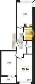 Квартира 59,2 м², 2-комнатная - изображение 1