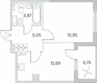 Квартира 36,8 м², 1-комнатная - изображение 1