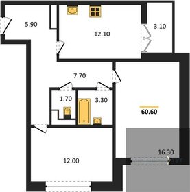 60,5 м², 2-комнатная квартира 5 647 747 ₽ - изображение 21