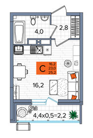 Квартира 25,2 м², студия - изображение 1