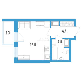 Квартира 26,1 м², студия - изображение 1