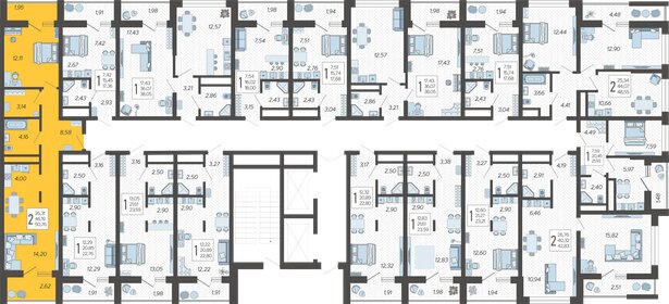 50,5 м², 2-комнатная квартира 22 007 900 ₽ - изображение 13