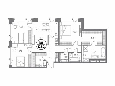 109 м², 3-комнатные апартаменты 142 000 000 ₽ - изображение 104