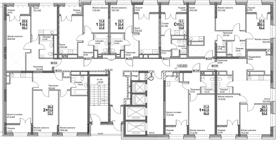 115,6 м², 3-комнатная квартира 19 500 000 ₽ - изображение 89