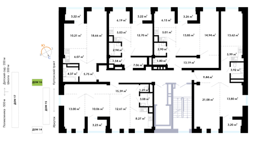 70,1 м², 3-комнатная квартира 8 100 000 ₽ - изображение 44