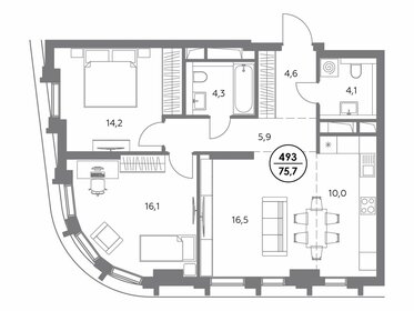 74,6 м², 2-комнатная квартира 36 106 400 ₽ - изображение 24