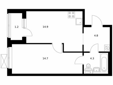 Квартира 39,9 м², 1-комнатная - изображение 1