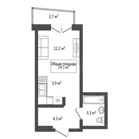 Квартира 24,5 м², студия - изображение 1
