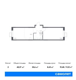 48,4 м², 1-комнатная квартира 7 225 680 ₽ - изображение 14