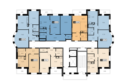 40 м², 2-комнатная квартира 3 400 000 ₽ - изображение 73