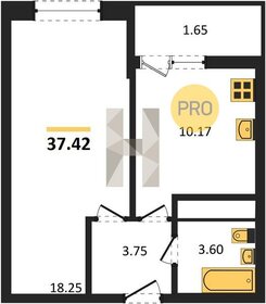 Квартира 37,4 м², 1-комнатная - изображение 1