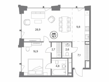 62 м², 1-комнатная квартира 63 000 000 ₽ - изображение 86