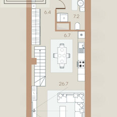 Квартира 65,6 м², 1-комнатная - изображение 4