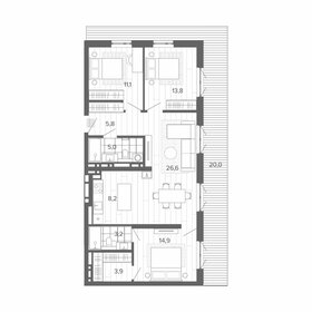 Квартира 98,5 м², 4-комнатная - изображение 1