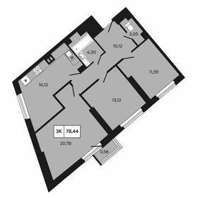 Квартира 78,4 м², 3-комнатная - изображение 1