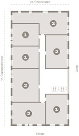 Квартира 61,3 м², 1-комнатная - изображение 2