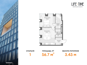 54 м², 2-комнатная квартира 54 000 000 ₽ - изображение 73