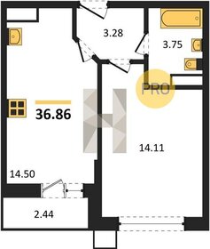 Квартира 36,9 м², 1-комнатная - изображение 1