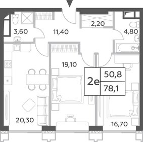 Квартира 78,1 м², 3-комнатная - изображение 1