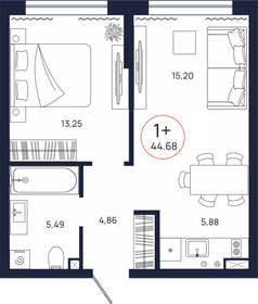 43,7 м², 1-комнатная квартира 6 700 000 ₽ - изображение 86