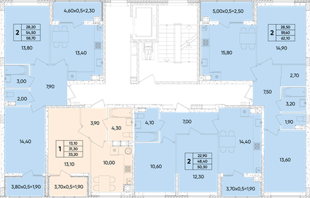 47 м², 2-комнатная квартира 4 200 000 ₽ - изображение 111