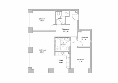 Квартира 88,8 м², 3-комнатная - изображение 1