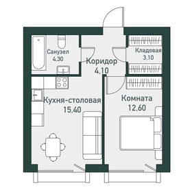 Квартира 40,5 м², 1-комнатная - изображение 1