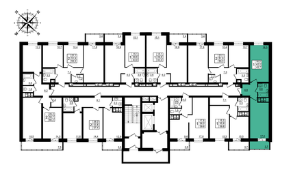 Квартира 45,7 м², 1-комнатная - изображение 2