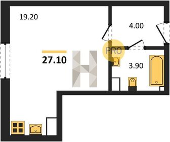 Квартира 27,1 м², студия - изображение 1