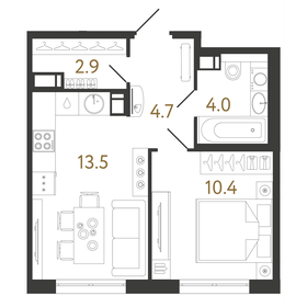 35,5 м², 1-комнатная квартира 11 746 386 ₽ - изображение 16