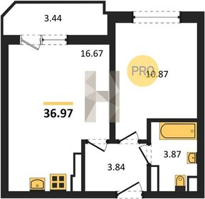 Квартира 37 м², 1-комнатная - изображение 1