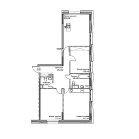 78,5 м², 3-комнатная квартира 15 700 000 ₽ - изображение 51
