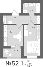21,6 м², квартира-студия 4 500 000 ₽ - изображение 83