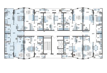 92,5 м², 3-комнатная квартира 12 300 000 ₽ - изображение 105
