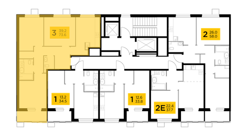 94,2 м², 3-комнатная квартира 22 096 300 ₽ - изображение 94