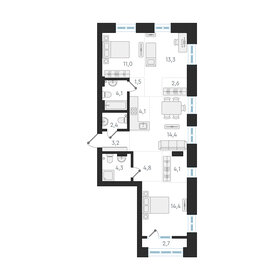 87 м², 4-комнатная квартира 12 720 000 ₽ - изображение 60