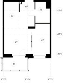 Квартира 33,7 м², 2-комнатная - изображение 2