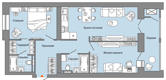 57 м², 3-комнатная квартира 7 430 280 ₽ - изображение 17