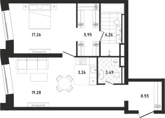 64,1 м², 1-комнатная квартира 48 415 396 ₽ - изображение 13