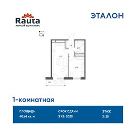 Квартира 40,6 м², 1-комнатная - изображение 1