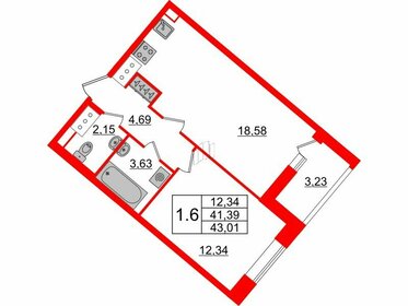 38,8 м², 1-комнатная квартира 10 250 167 ₽ - изображение 31