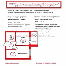 Квартира 31,9 м², 1-комнатная - изображение 5