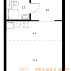 Квартира 25,4 м², студия - изображение 2